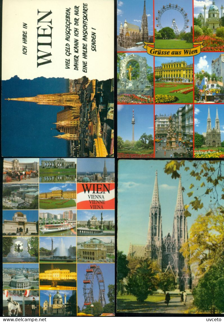 Austria, Wien, Vienna, Stephansdom, Hofburg, Votivkirche, Lot Of 4 Postcards N22d - Wien Mitte