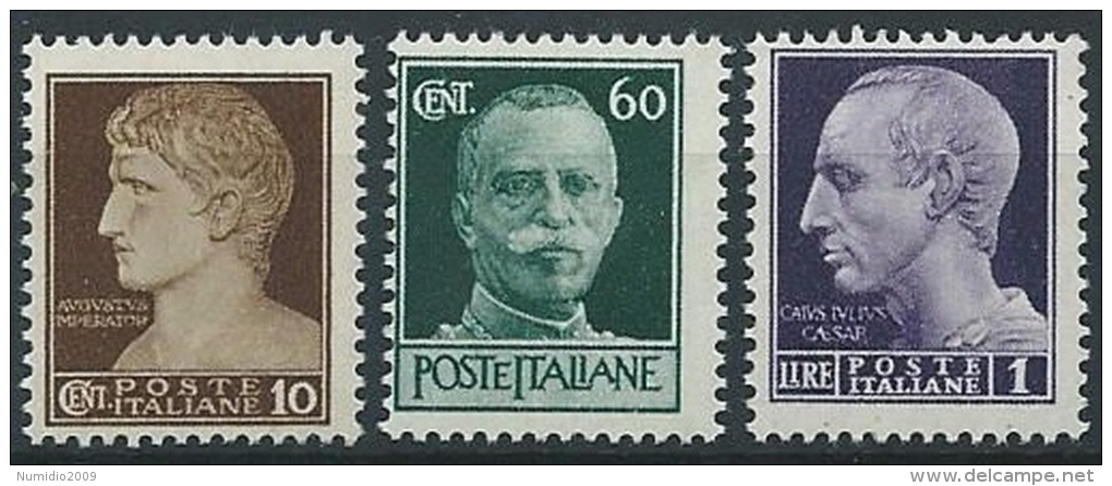 1944-45 LUOGOTENENZA 3 VALORI SENZA FILIGRANA MNH ** - ED536-3 - Mint/hinged