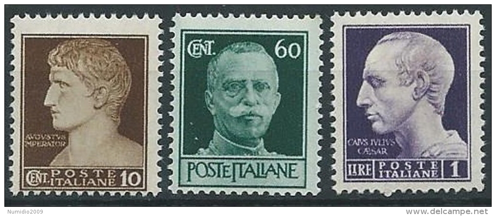 1944-45 LUOGOTENENZA 3 VALORI SENZA FILIGRANA MNH ** - ED536-6 - Neufs