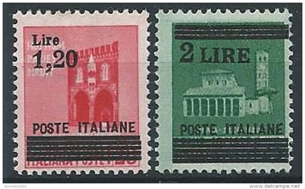 1945 LUOGOTENENZA SOPRASTAMPATI 2 VALORI MNH ** - ED538 - Neufs