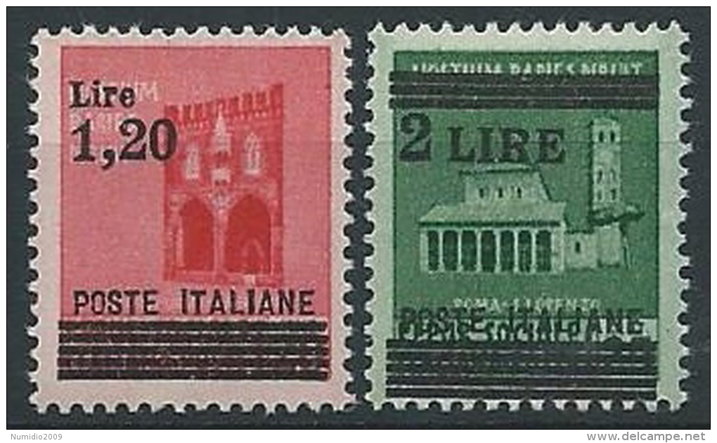 1945 LUOGOTENENZA SOPRASTAMPATI 2 VALORI MNH ** - ED539-5 - Mint/hinged