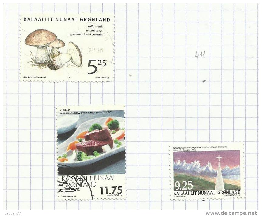 Groenland N°410, 413, 414 Cote 8.20 Euros - Usati