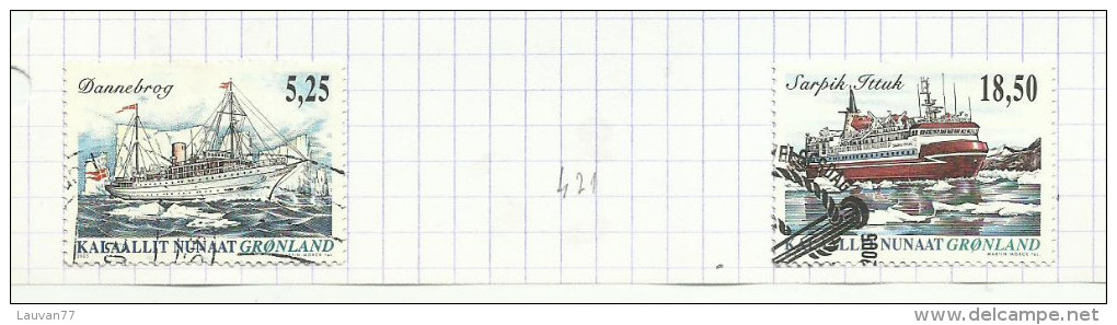 Groenland N°420, 422 Cote 8 Euros - Gebruikt