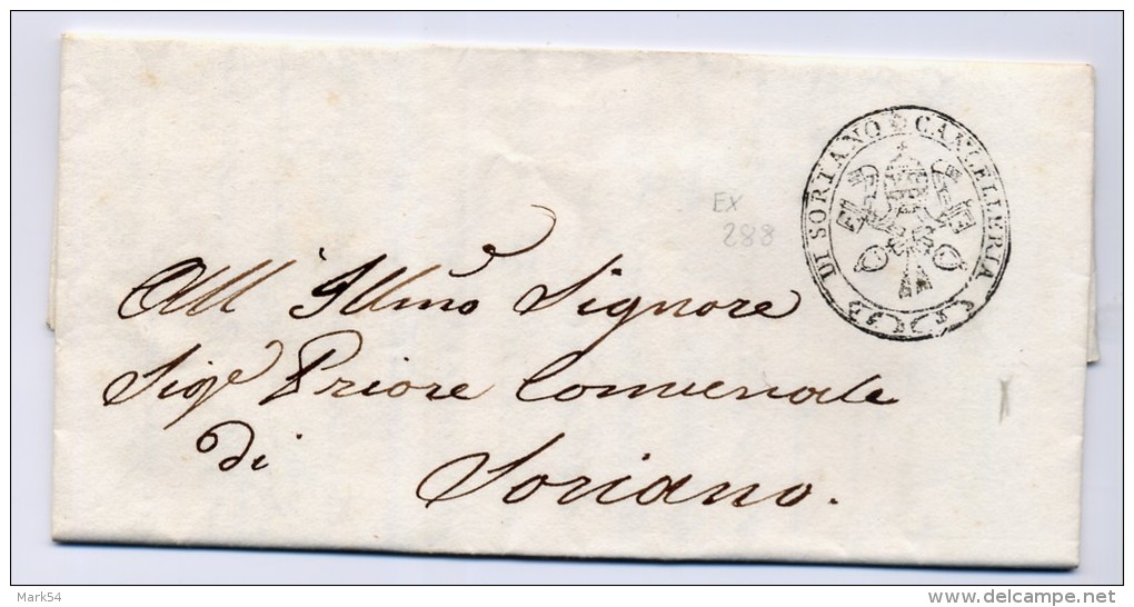 Prefilatelica Cancelleria Di Soriano 1848 Completa Di Testo - 1. ...-1850 Prephilately