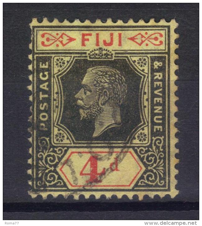 W592 - FIJI 1923 , 3 P.  Yvert N. 90 Usato - Fiji (...-1970)