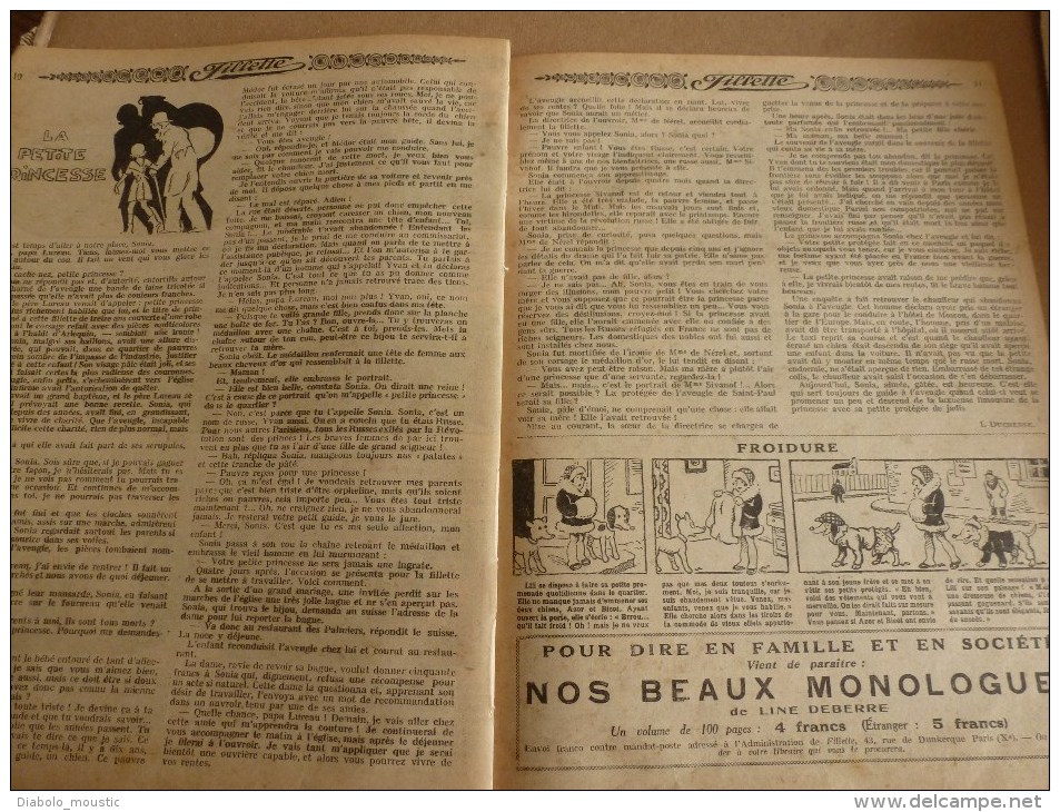 1932 Journal "FILLETTE" Histoires à Suivre Et Aussi Ponctuelles .SONIA LA PETITE PRINCESSE RUSSE EXILEE DE LA REVOLUTION - Fillette