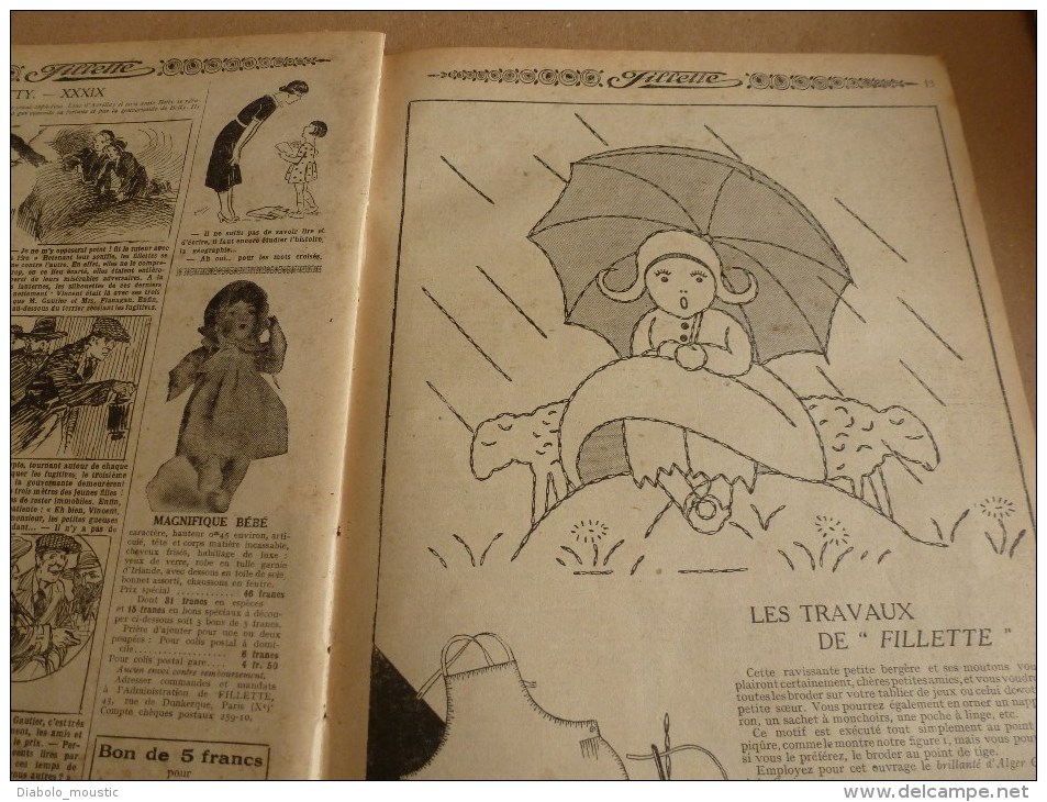 1932 Journal "FILLETTE" histoires à suivre et aussi ponctuelles .SONIA LA PETITE PRINCESSE RUSSE EXILEE DE LA REVOLUTION