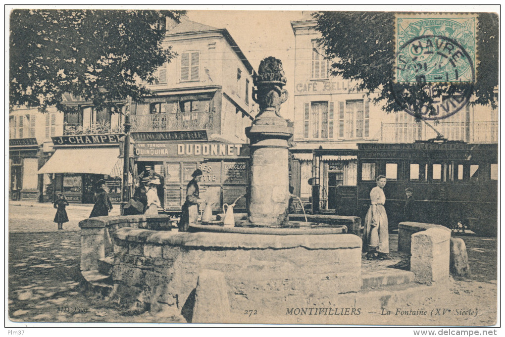 MONTIVILLIERS - La Fontaine Et Le Tramway - Montivilliers