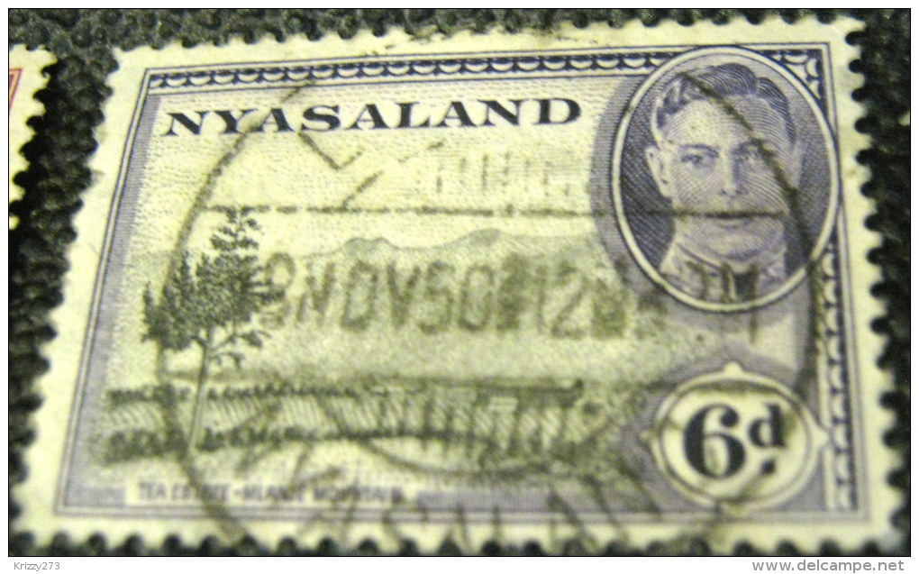 Nyasaland 1945 Tea Estate 6d - Used - Nyassaland (1907-1953)