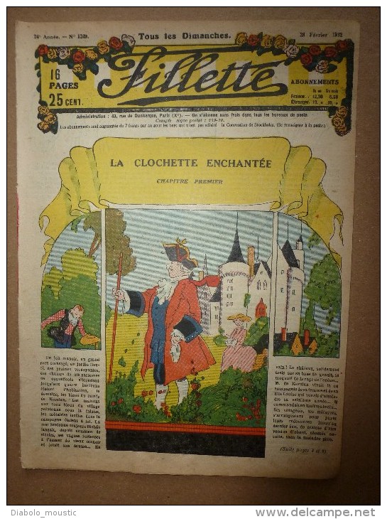 1932  "FILLETTE"  Belles Histoires à Suivre Et Aussi Ponctuelles..comme Celle-ci ---> LE LOUP ET L'AGNEAU (personnifié) - Fillette