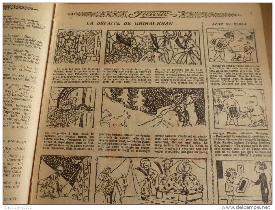 1932  "FILLETTE"  Belles Histoires à Suivre Et Aussi Ponctuelles..comme Celle-ci ---> LE LOUP ET L'AGNEAU (personnifié) - Fillette