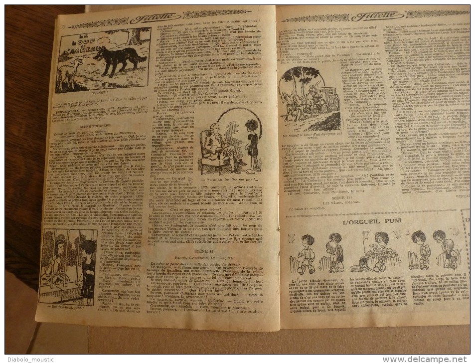 1932  "FILLETTE"  Belles Histoires à Suivre Et Aussi Ponctuelles..comme Celle-ci ---> LE LOUP ET L'AGNEAU (personnifié) - Fillette