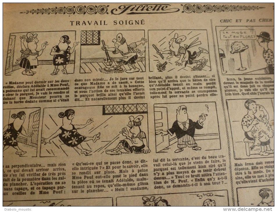 1932  Journal  "FILLETTE" Belles Histoires à Suivre Et Aussi Ponctuelles: LE CIRQUE DES PHENOMENES - Fillette