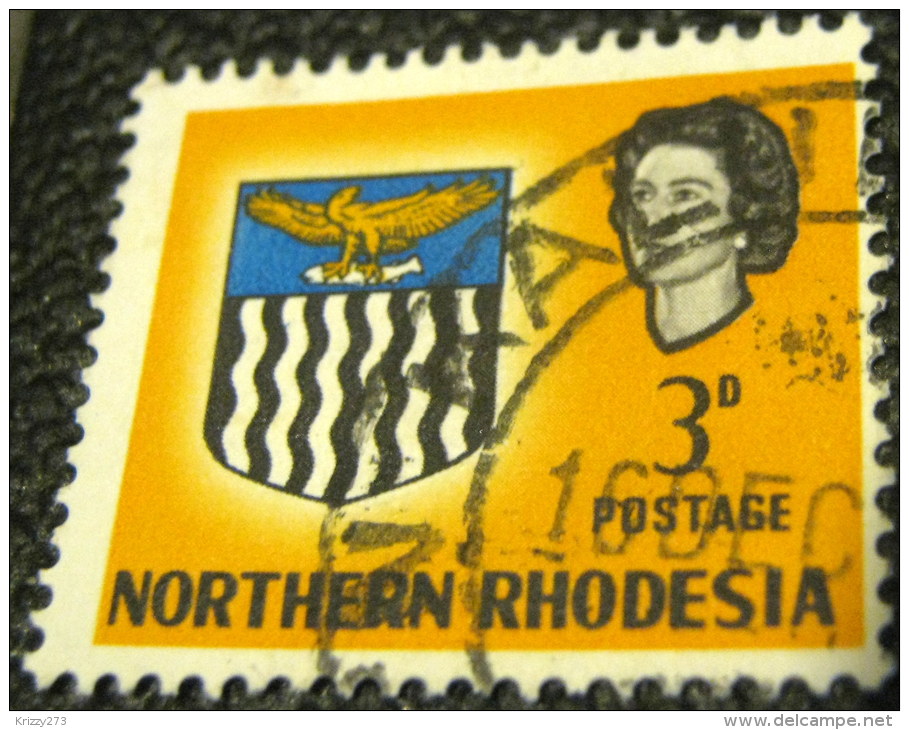 Northern Rhodesia 1963 Coat Of Arms 3d - Used - Rhodésie Du Nord (...-1963)