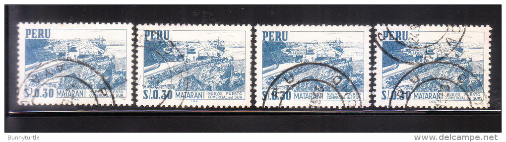 Peru 1966 Imprint INA 4v Used - Perú