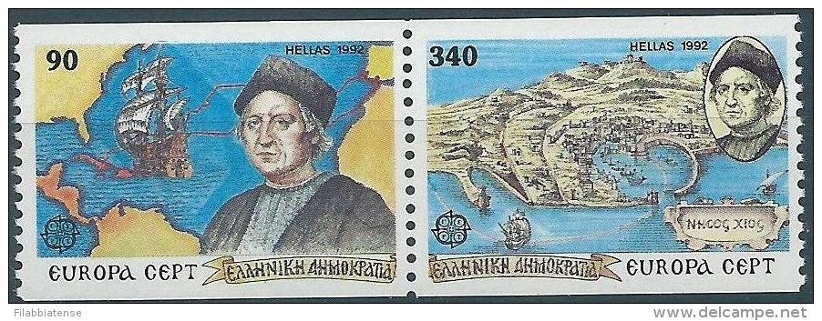 1992 - Grecia 1780B/81B Scoperta Dell'America ---- - Cristóbal Colón