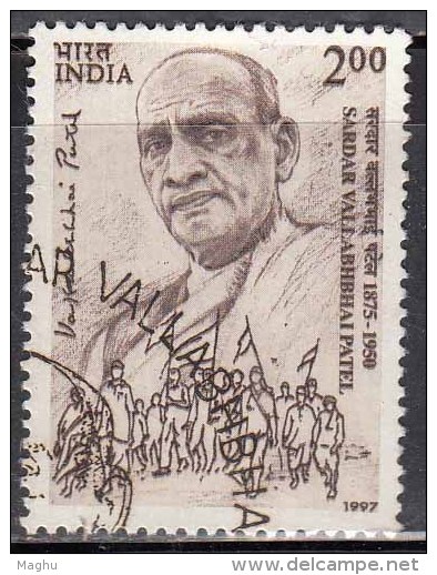 India Used 1997,  Sardar Vallabhbhai Patel, Freedom Fighter, Flag  (Sample Imgae) - Used Stamps