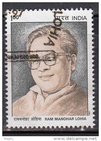 India Used 1997,  Ram Manohar Lohia, Freedom Fighter  (Sample Imgae) - Used Stamps