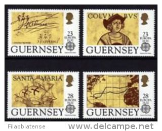 1992 - Guernsey 562/65 Scoperta Dell'America ---- - Christophe Colomb