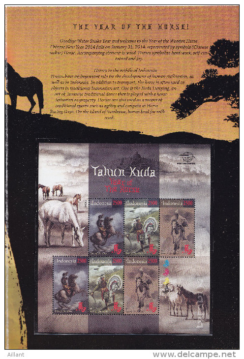 Indonésie.  Indonesia. 2014. Year Of The Horse. Année Du Cheval. Presentation Pack. - Chines. Neujahr