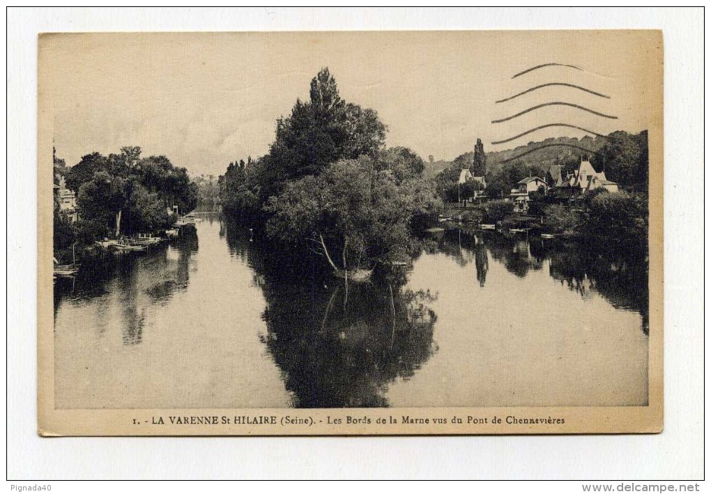 CP , 94 , LA VARENNE SAINT-HILAIRE , Les Bords De La Marne Vus Du Pont De Chennevières - Autres & Non Classés