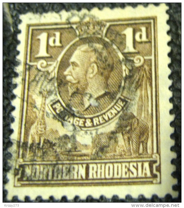 Northern Rhodesia 1925 King George V 1d - Used - Rodesia Del Norte (...-1963)