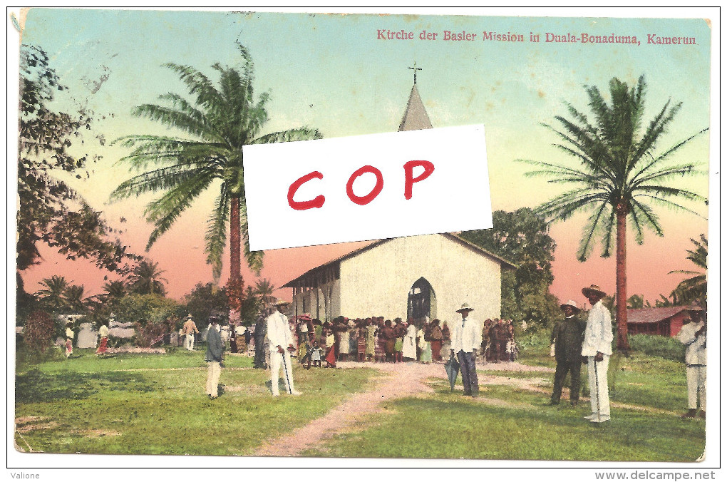 CPA Du Cameroun: Eglise à Duala-Bonaduma Mission BASLER (1910) à L´occasion De L´exposition - Cameroun