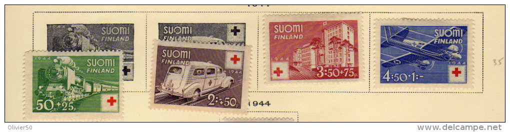 Finlande (1944)  - "Croix-Rouge. Transports" Neufs* - Neufs