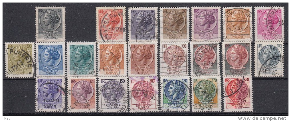 ITALIË - SELECTIE 1 -1202+1268 - Gest/Obl/Us - Collections