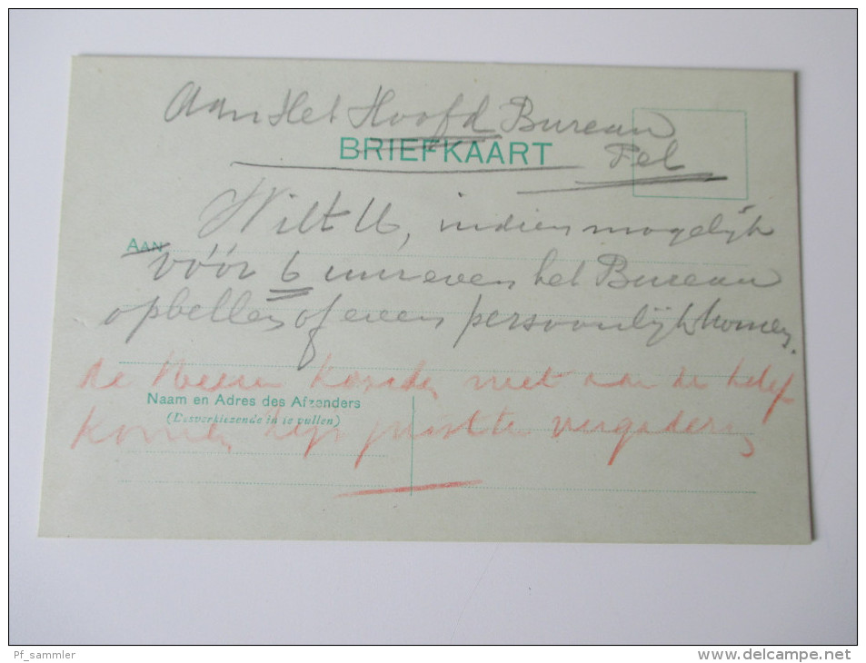 Briefkaart Kriegsgefangenenpost ?!? Leiden - Hoofdbureau.... 12. Oct. 1914 Z.O.Z (?) - Briefe U. Dokumente