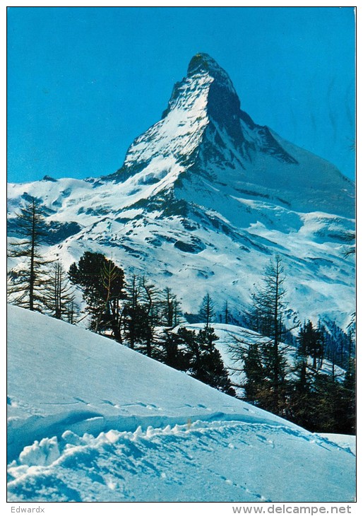 Cervino Matterhorn, Italy Italia Postcard Used Posted To UK 2001 Stamp - Other & Unclassified