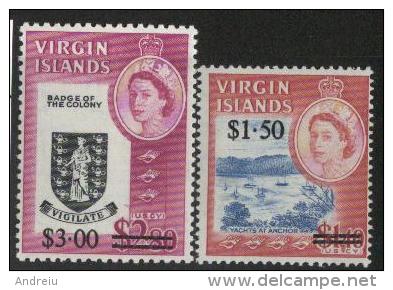 1966  British Virgin Islands - Definitives, Overprints 2v,  Michel 170/171, MNH - British Virgin Islands