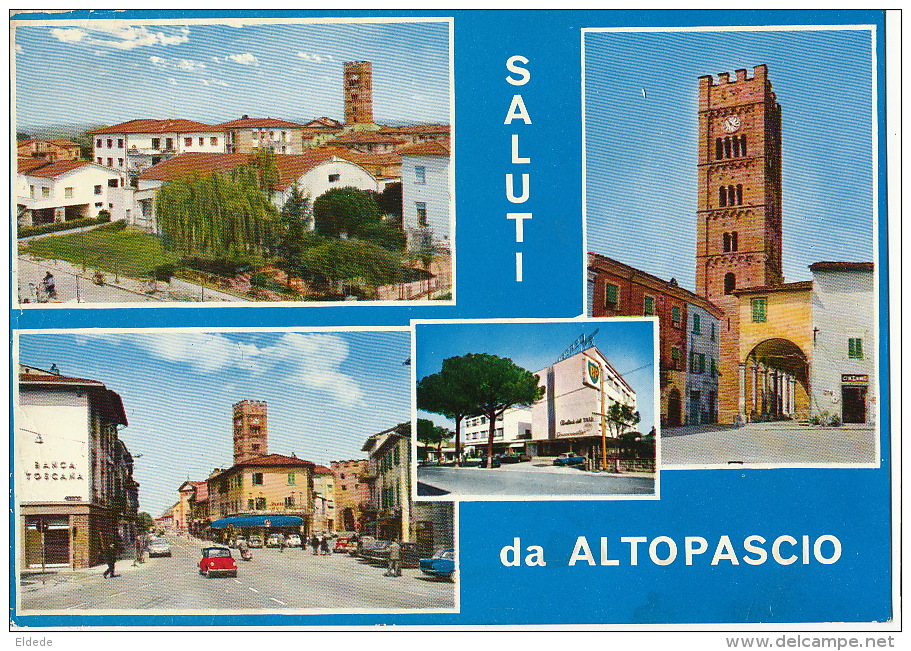 Saluti Da Altopascio Banca Toscana  Edit Pagano Genova - Autres & Non Classés