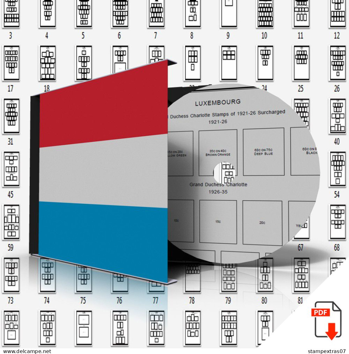 LUXEMBOURG STAMP ALBUM PAGES 1852-2011 (209 Pages) - Inglés