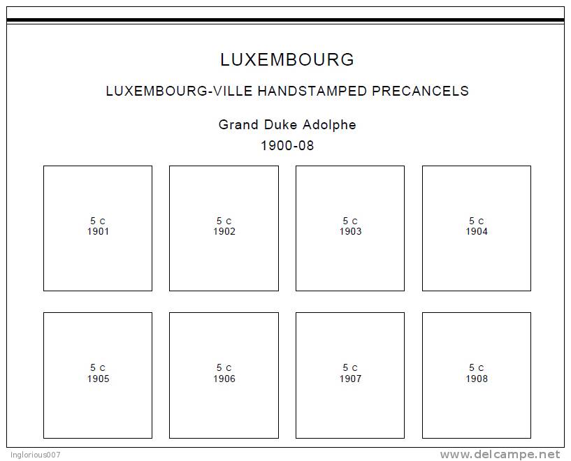 LUXEMBOURG STAMP ALBUM PAGES 1852-2011 (209 Pages) - Inglés