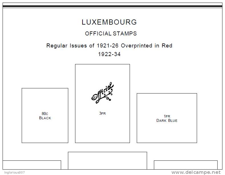 LUXEMBOURG STAMP ALBUM PAGES 1852-2011 (209 Pages) - Inglés