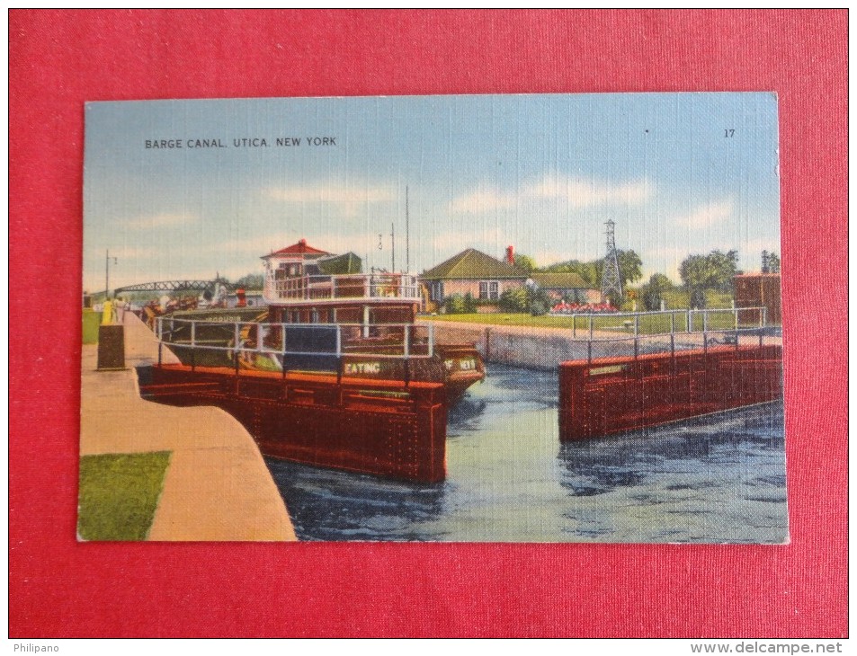 - New York> Utica   Barge Canal   Linen Not Mailed -ref 1332 - Utica