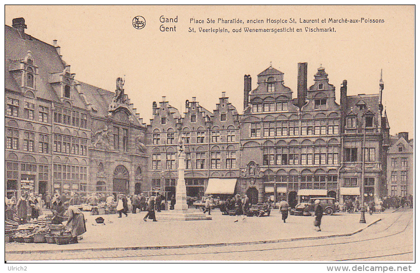 CPA Gand - Place Ste Pharitide, Ancien Hospice St. Laurent Et Marché-aux-Poissons (4982) - Gent