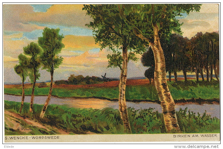 Birken Am Wasser Art Card By S. Wencke - Birkenfeld (Nahe)