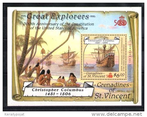 St.Vincent Grenadines - 1988 Santa Maria Block MNH__(TH-3944) - St.Vincent & Grenadines