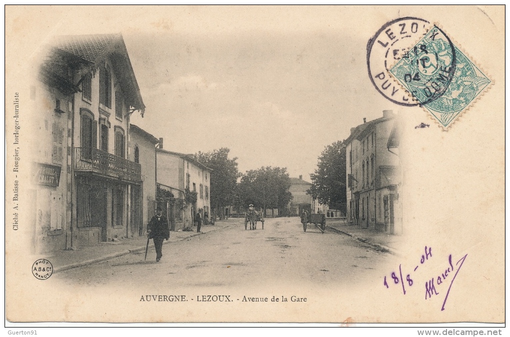 ( CPA 63 )  LEZOUX  /  Avenue De La Gare  -  Carte 1900  - - Lezoux