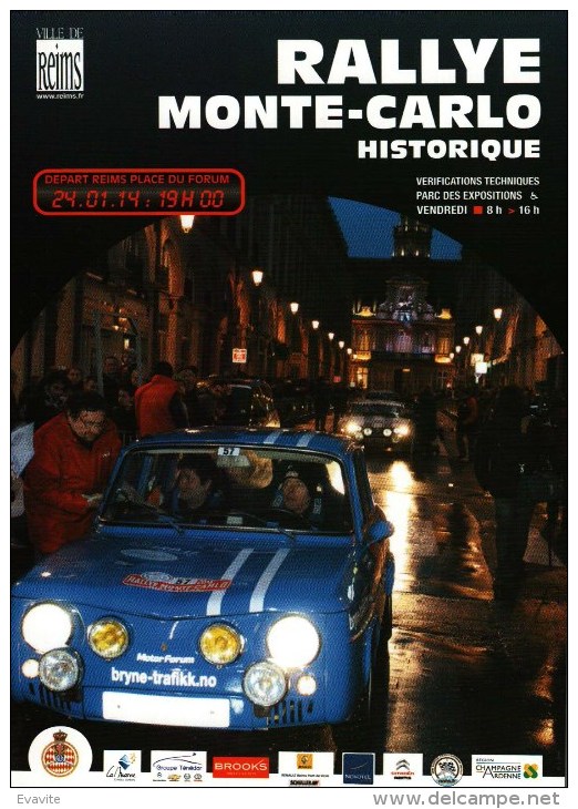 CPM  -  51 -   REIMS   -   Rallye Monte-Carlo Historique - Année 2014 - - Rally