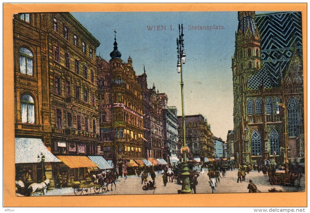 Wien I Stefabnsplatz 1917 Postcard - Vienna Center
