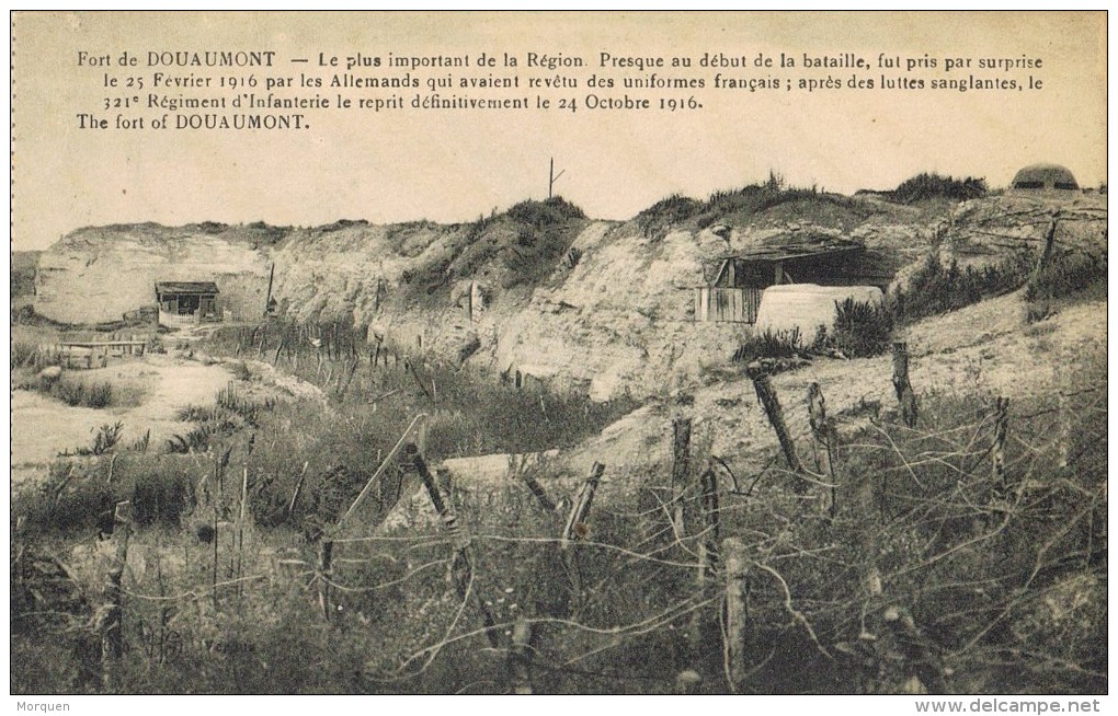 9013. Postal FORT DOUAUMONT (meuse) Vista Trincheras. Guerre Mondiale - Douaumont