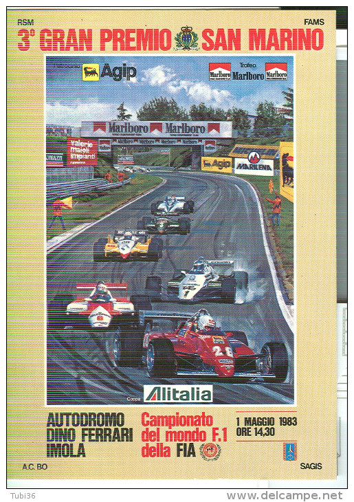 GRAN PREMIO DI SAN MARINO 1983, CAMPIONATO DEL MONDO F1, IMOLA,  N/V - Automovilismo - F1