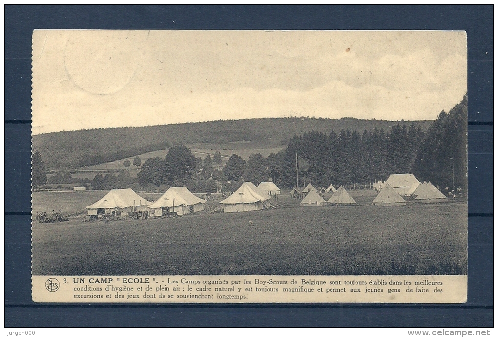 ECOLE: Un Camp,  Gelopen Postkaart 1922 (GA13578) - Sonstige & Ohne Zuordnung