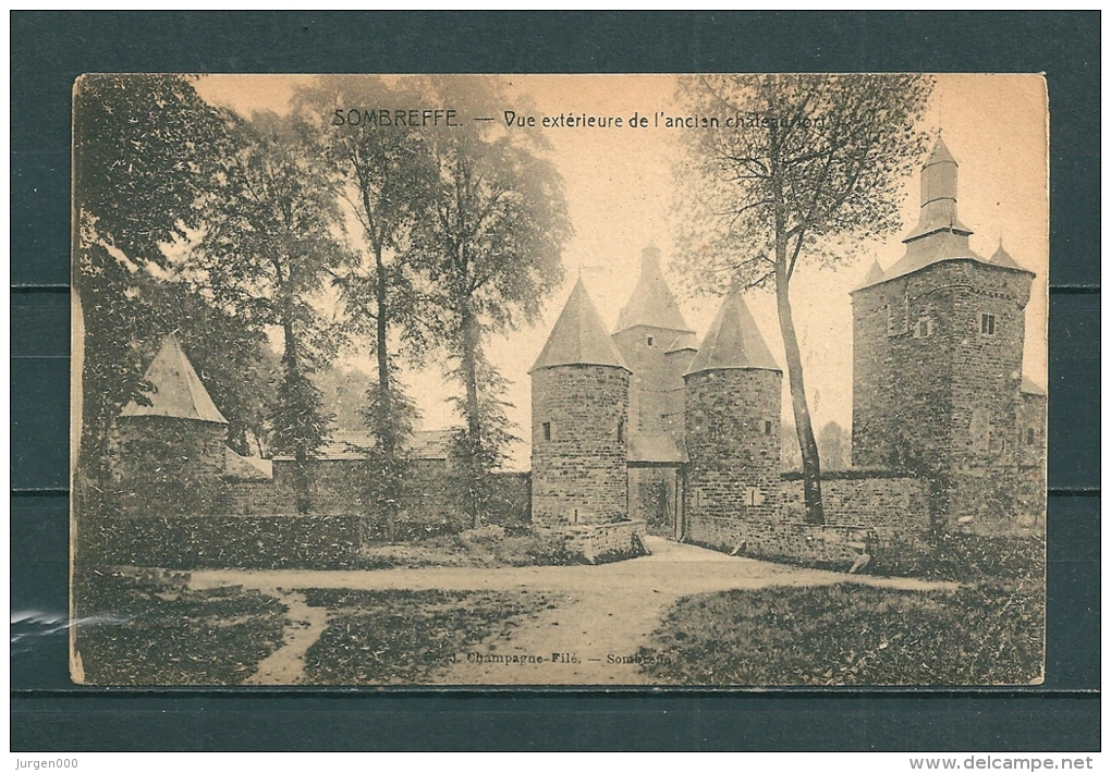 SOMBREFFE: Vue Extérieure De L'Ancien Chateau Fort,  Gelopen Postkaart 1927 (GA13696) - Sombreffe