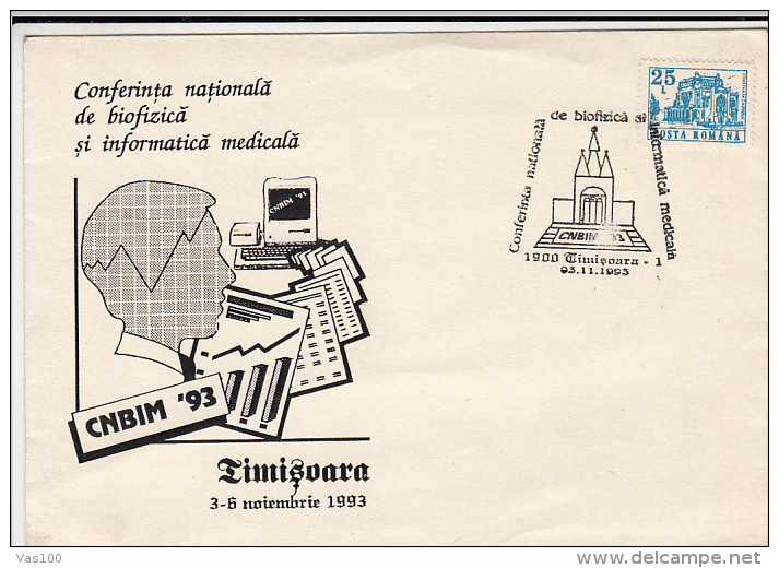 COMPUTERS, MEDICAL INFORMATICS, SPECIAL COVER, 1993, ROMANIA - Informatique