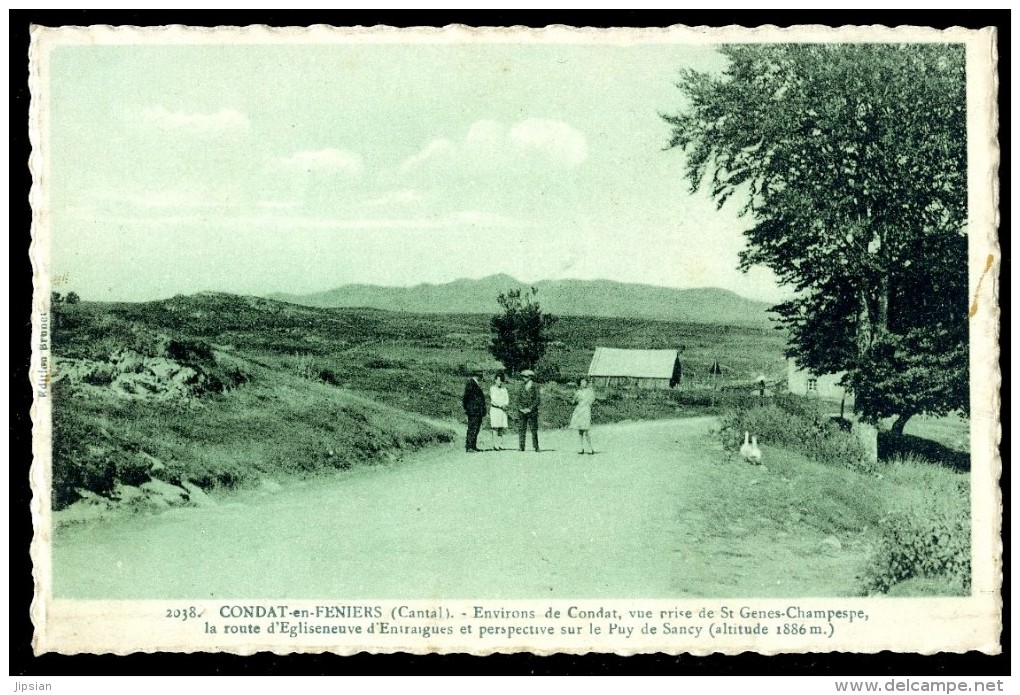 Cpa Du 15 Condat En Feniers Vue Prise De St Genes Champespe Route D' égliseneuve D' Entraigues Vue Sur Puy Sancy MAI3 - Condat