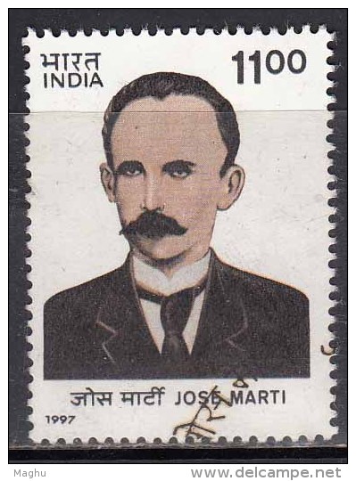 India Used 1998,  Jose Marti, Cuba Wrtier "Political Prisoner, Freemason, Freemasonry, (Sample Image) - Oblitérés